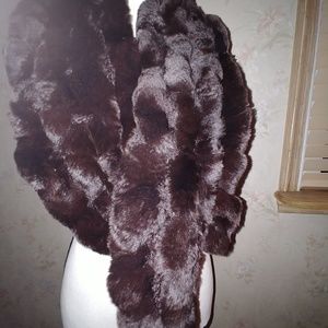 Brown Faux Fur Scarf